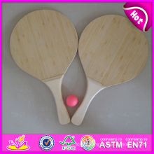 Summer Paddle Game Bat Set Beach Racket, Interesting Wooden Beach Bat and Ball Set, Promotional Wooden Beach Bat with Ball W01A117